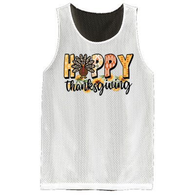 Happy Thanksgiving Turkey Cute Holiday Mesh Reversible Basketball Jersey Tank