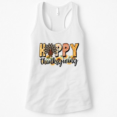 Happy Thanksgiving Turkey Cute Holiday Womens Tank Top