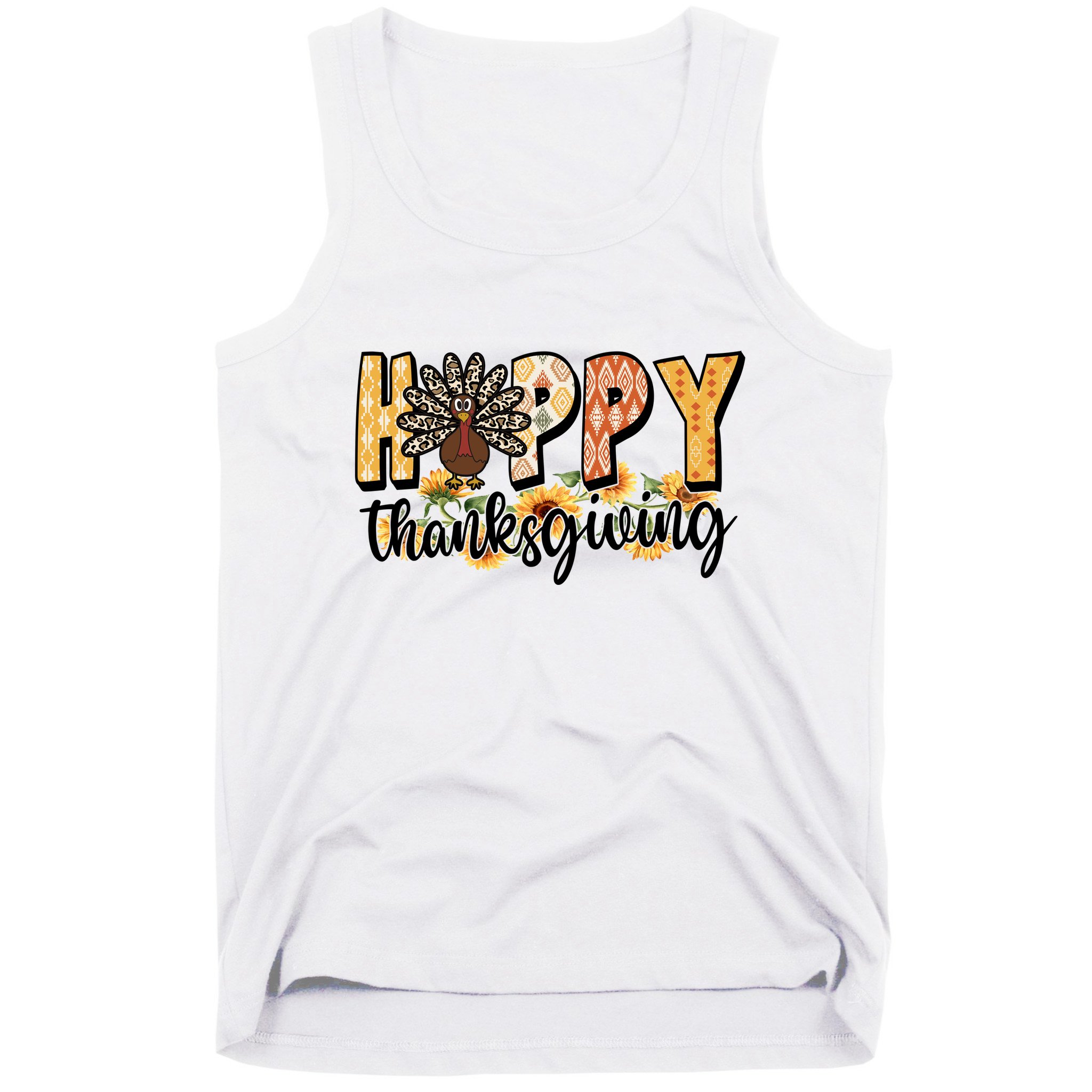 Happy Thanksgiving Turkey Cute Holiday Tank Top