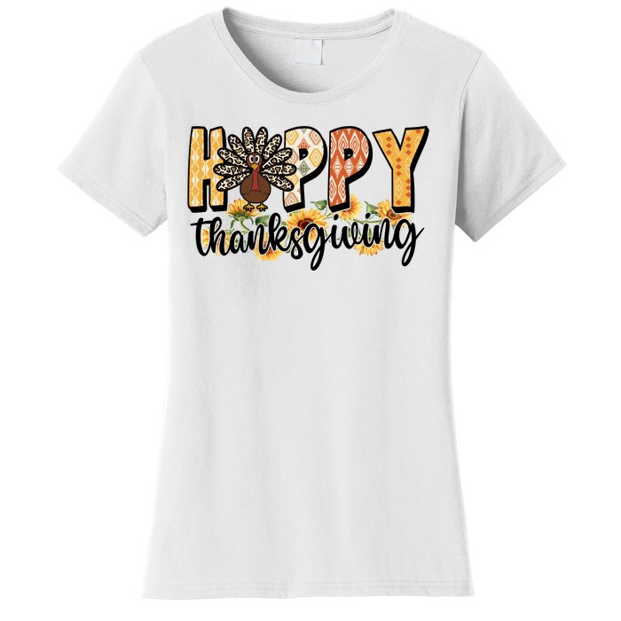 Happy Thanksgiving Turkey Cute Holiday Women's T-Shirt