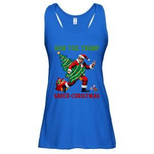 How The Trump Saved Christmas Funny Trump Christmas 2024 Funny Gift Ladies Essential Flowy Tank