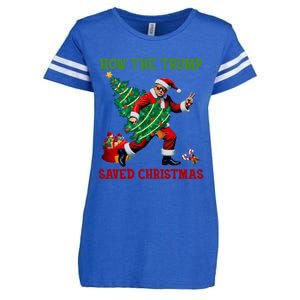 How The Trump Saved Christmas Funny Trump Christmas 2024 Funny Gift Enza Ladies Jersey Football T-Shirt