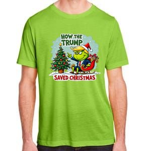 How The Trump Saved Christmas Funny Trump Christmas 2024 Adult ChromaSoft Performance T-Shirt