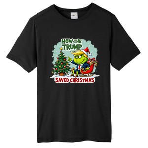 How The Trump Saved Christmas Funny Trump Christmas 2024 Tall Fusion ChromaSoft Performance T-Shirt