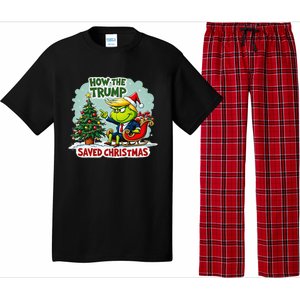 How The Trump Saved Christmas Funny Trump Christmas 2024 Pajama Set