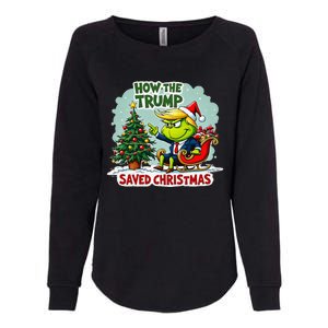 How The Trump Saved Christmas Funny Trump Christmas 2024 Womens California Wash Sweatshirt