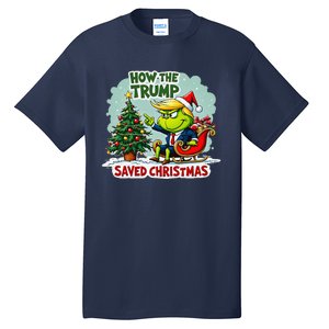 How The Trump Saved Christmas Funny Trump Christmas 2024 Tall T-Shirt