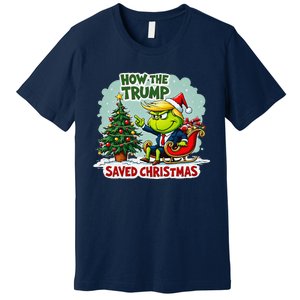 How The Trump Saved Christmas Funny Trump Christmas 2024 Premium T-Shirt