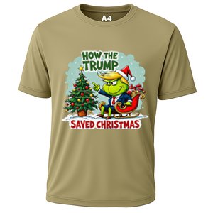 How The Trump Saved Christmas Funny Trump Christmas 2024 Cooling Performance Crew T-Shirt