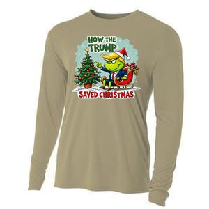 How The Trump Saved Christmas Funny Trump Christmas 2024 Cooling Performance Long Sleeve Crew