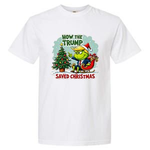 How The Trump Saved Christmas Funny Trump Christmas 2024 Garment-Dyed Heavyweight T-Shirt