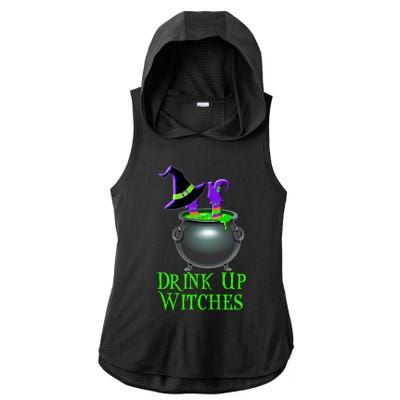 Halloween Trick Treat Witches Up Gift Ladies PosiCharge Tri-Blend Wicking Draft Hoodie Tank