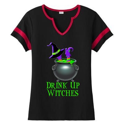 Halloween Trick Treat Witches Up Gift Ladies Halftime Notch Neck Tee