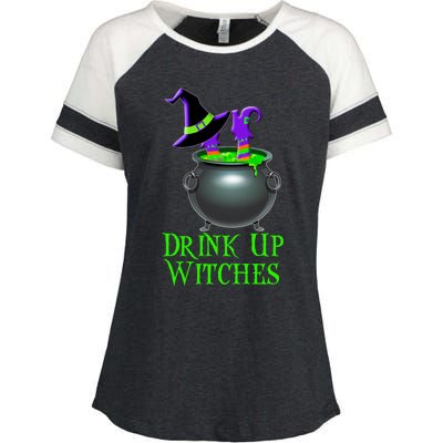 Halloween Trick Treat Witches Up Gift Enza Ladies Jersey Colorblock Tee