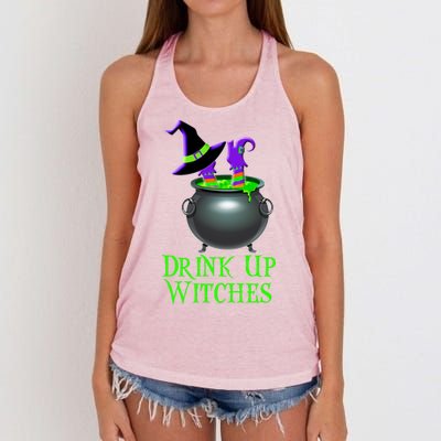 Halloween Trick Treat Witches Up Gift Women's Knotted Racerback Tank