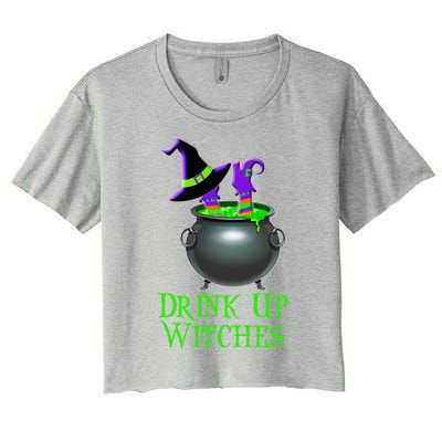 Halloween Trick Treat Witches Up Gift Women's Crop Top Tee