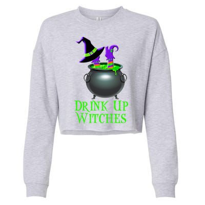 Halloween Trick Treat Witches Up Gift Cropped Pullover Crew