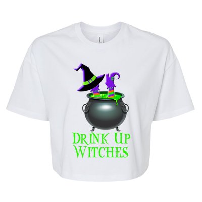 Halloween Trick Treat Witches Up Gift Bella+Canvas Jersey Crop Tee