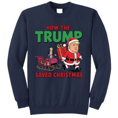 How The Trump Saved Christmas Funny Trump Christmas 2024 Sweatshirt