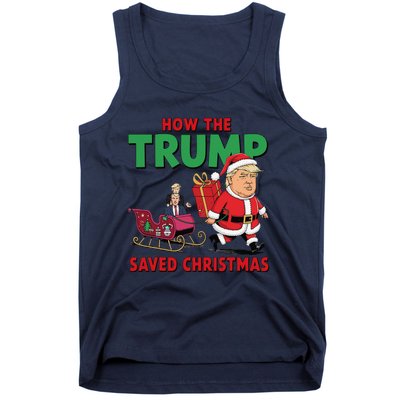 How The Trump Saved Christmas Funny Trump Christmas 2024 Tank Top