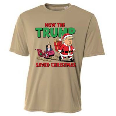 How The Trump Saved Christmas Funny Trump Christmas 2024 Cooling Performance Crew T-Shirt