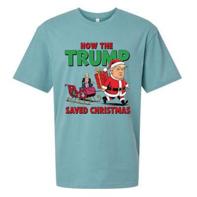 How The Trump Saved Christmas Funny Trump Christmas 2024 Sueded Cloud Jersey T-Shirt