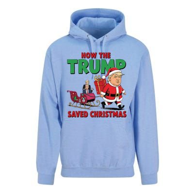 How The Trump Saved Christmas Funny Trump Christmas 2024 Unisex Surf Hoodie