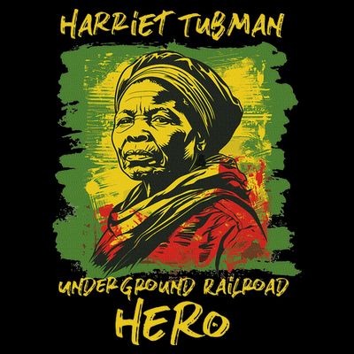 Harriet Tubman Underground Railroad Hero Black History T-Shirt