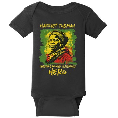 Harriet Tubman Underground Railroad Hero Black History Baby Bodysuit