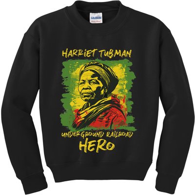 Harriet Tubman Underground Railroad Hero Black History Kids Sweatshirt