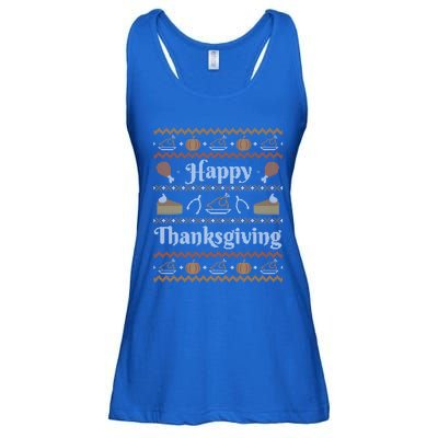 Happy Thanksgiving Ugly Style Happy Holiday Funny Gift Ladies Essential Flowy Tank