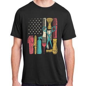 Hairstylist Tools Usa Flag Haircutter Barber Hairdresser Adult ChromaSoft Performance T-Shirt