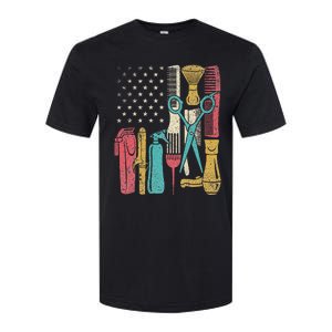 Hairstylist Tools Usa Flag Haircutter Barber Hairdresser Softstyle CVC T-Shirt