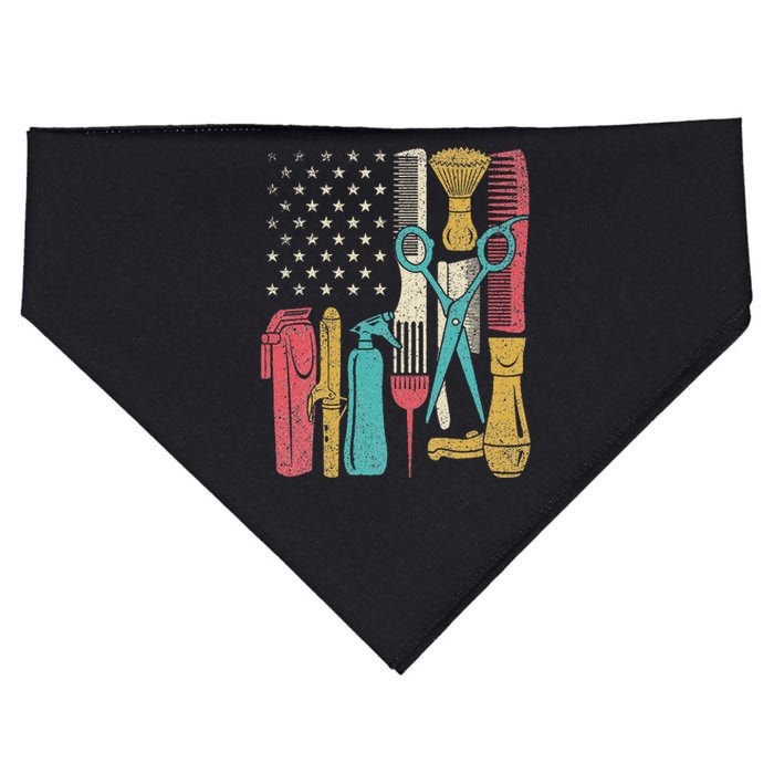 Hairstylist Tools Usa Flag Haircutter Barber Hairdresser USA-Made Doggie Bandana