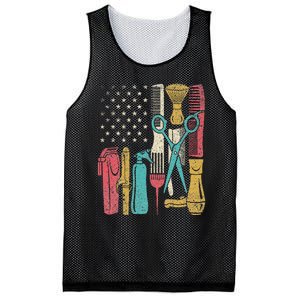 Hairstylist Tools Usa Flag Haircutter Barber Hairdresser Mesh Reversible Basketball Jersey Tank