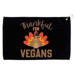 Happy Thanks Vegan Thankful For Vegans Gift Grommeted Golf Towel