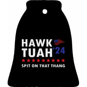 Hawk Tush Viral Election Parody Ceramic Bell Ornament