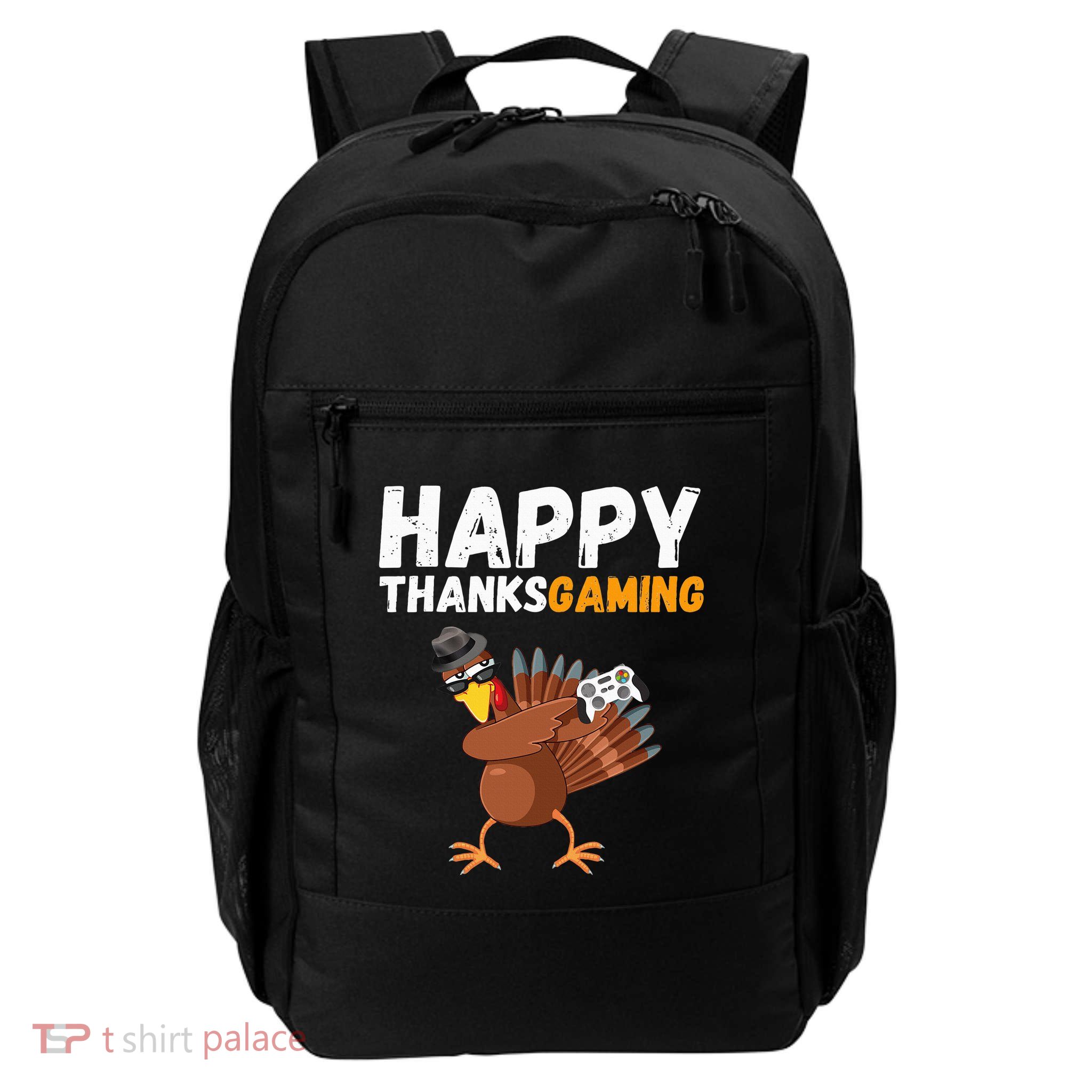 Happy Thanksgiving Video Game Dabbing Turkey Pilgrim Backpack