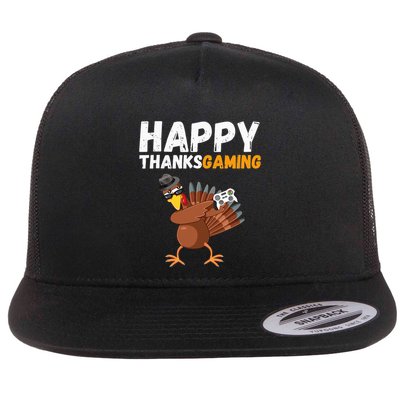 Happy Thanksgiving Video Game Dabbing Turkey Pilgrim Flatbill Hat