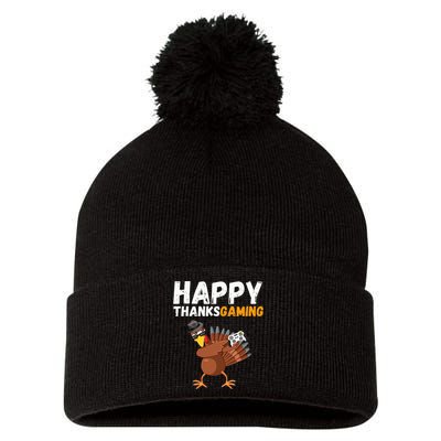 Happy Thanksgiving Video Game Dabbing Turkey Pilgrim Pom Pom 12in Knit Beanie