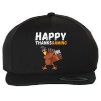 Happy Thanksgiving Video Game Dabbing Turkey Pilgrim Wool Snapback Cap