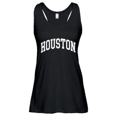Houston Texas Vintage Distressed Worn Design Ladies Essential Flowy Tank