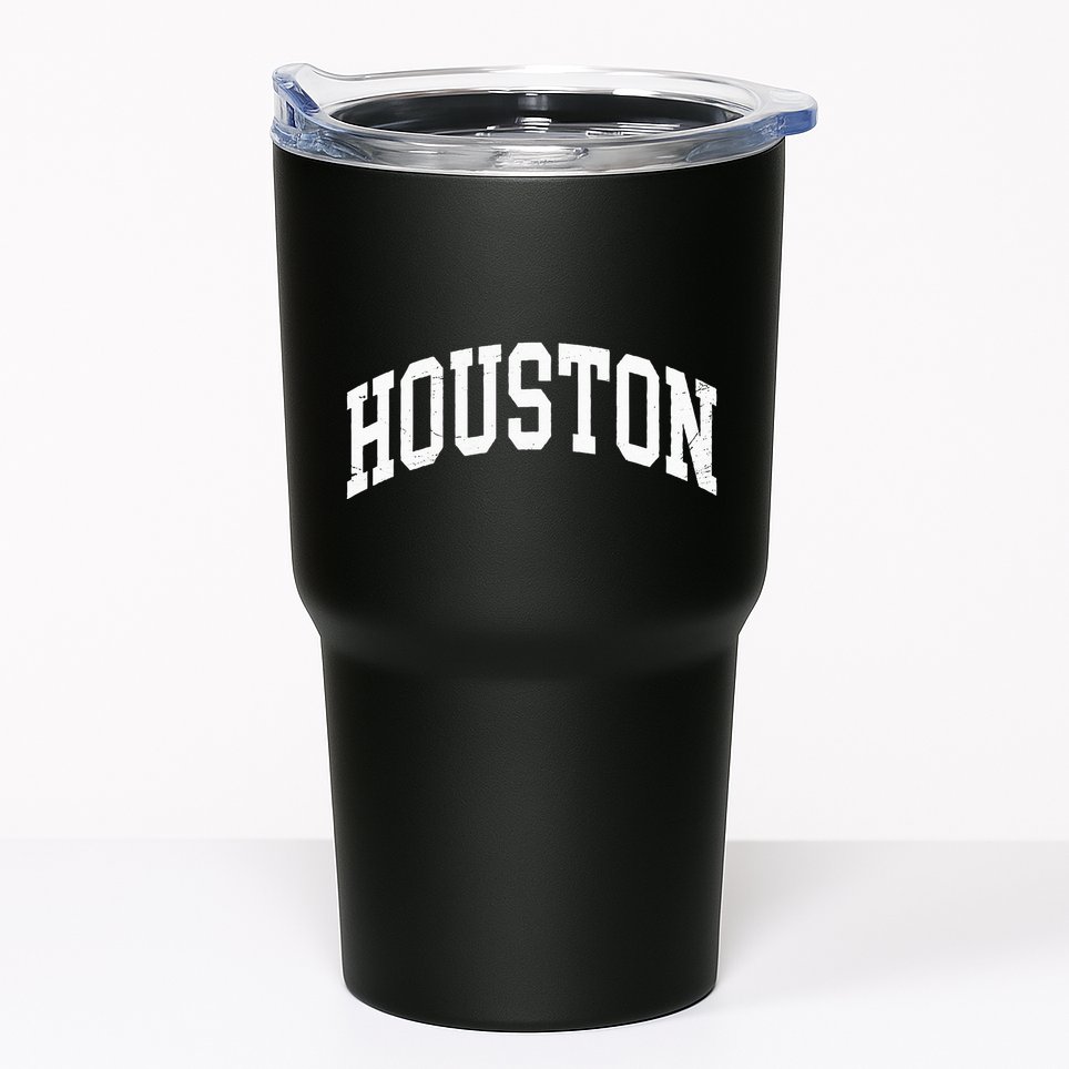 Houston Texas Vintage Distressed Worn Design Tumbler
