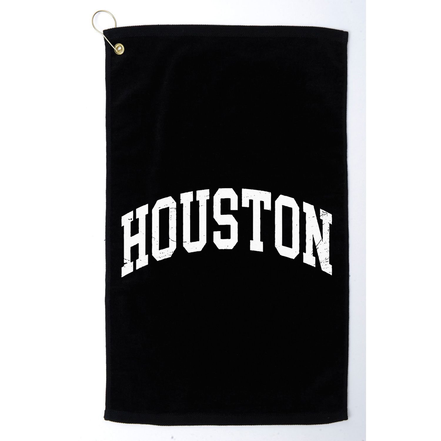 Houston Texas Vintage Distressed Worn Design Golf Towel