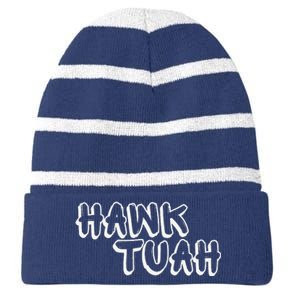 Hack Tuah Viral Striped Beanie with Solid Band