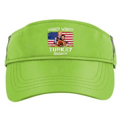 Humor Trump Vance Winner Winner Turkey Dinner Thanksgiving Adult Drive Performance Visor