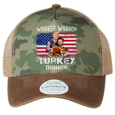 Humor Trump Vance Winner Winner Turkey Dinner Thanksgiving Legacy Tie Dye Trucker Hat