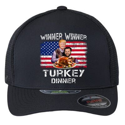 Humor Trump Vance Winner Winner Turkey Dinner Thanksgiving Flexfit Unipanel Trucker Cap