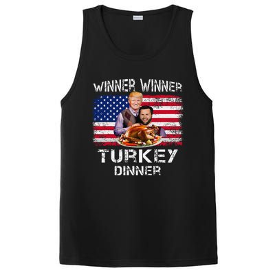 Humor Trump Vance Winner Winner Turkey Dinner Thanksgiving PosiCharge Competitor Tank