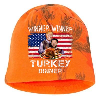 Humor Trump Vance Winner Winner Turkey Dinner Thanksgiving Kati - Camo Knit Beanie